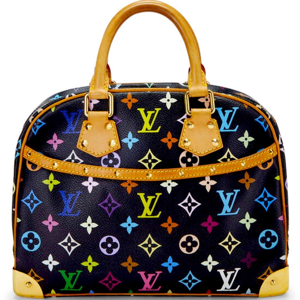 Takashi Murakami x Louis Vuitton Black Monogram Multicolore Trouville